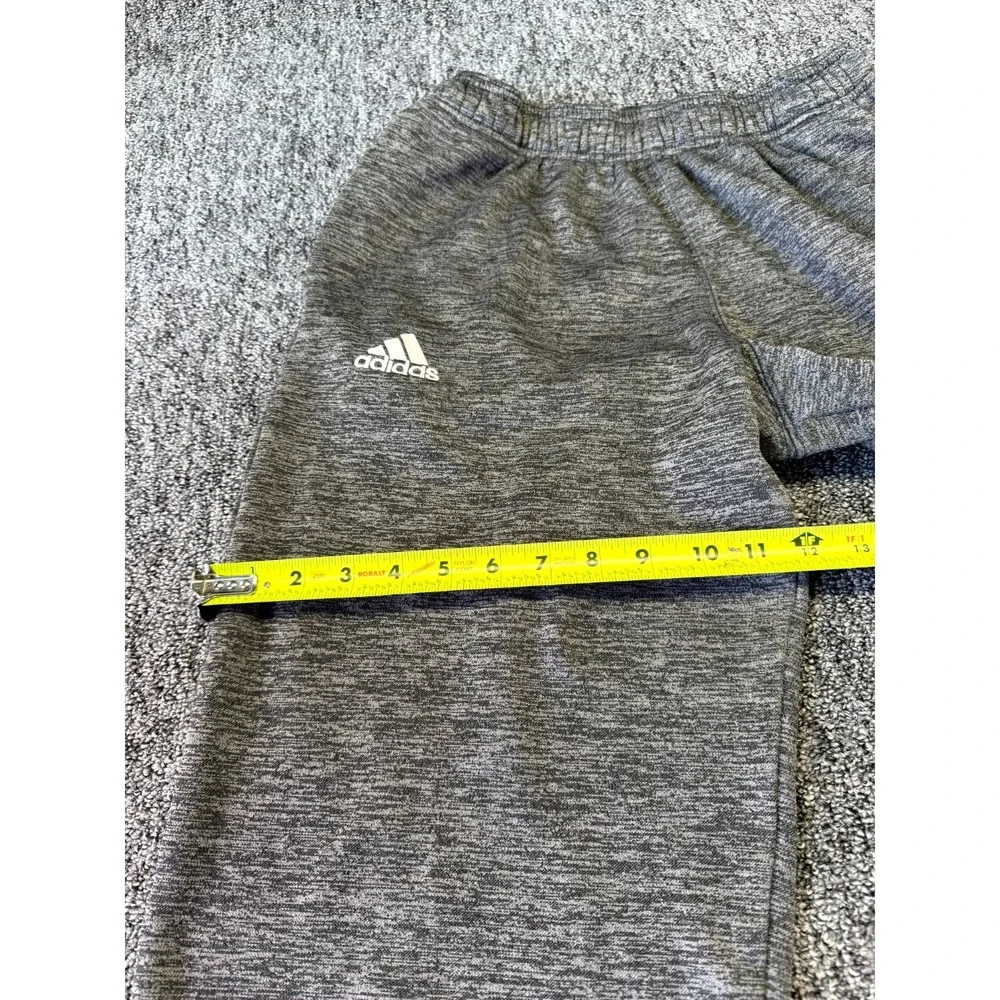 Adidas Climawarm Sweatpants Mens Small Heather Gray Logo Fleece Lined Athletic